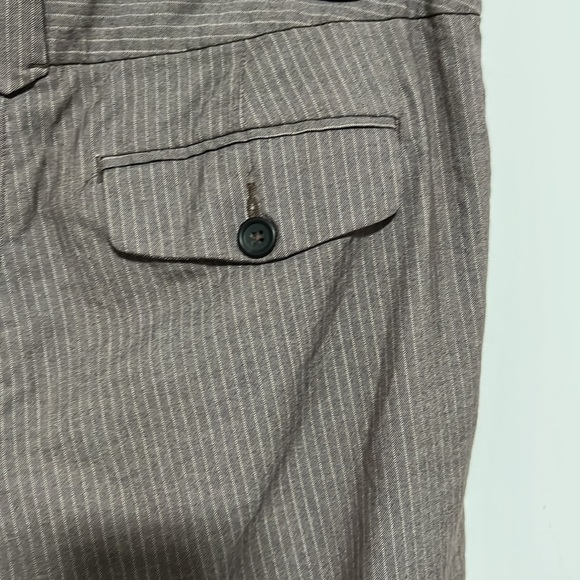 Banana Republic Brown Pinstripe Pants Size 8 - Picture 7 of 12